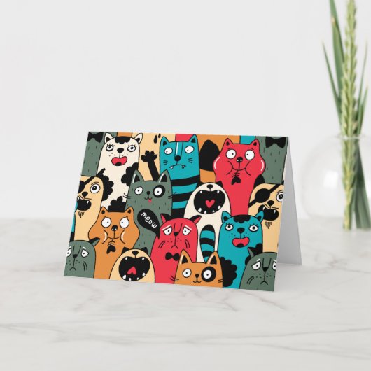 De menigte katten kaart (Voorkant)