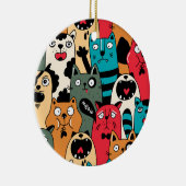 De menigte katten keramisch ornament (Rechts)