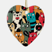 De menigte katten keramisch ornament (Rechts)