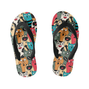 De menigte katten kinder teenslippers