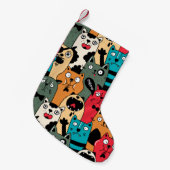 De menigte katten kleine kerstsok (Voorkant (Hangend))