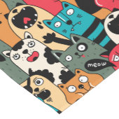 De menigte katten korte tafelloper (Hoek)