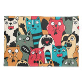 De menigte katten kussensloop (Achterkant)