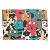 De menigte katten kussensloop (Voorkant)