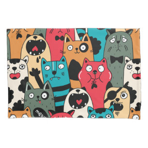 De menigte katten kussensloop