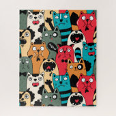 De menigte katten legpuzzel (Verticaal)