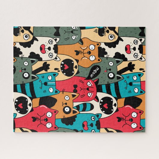De menigte katten legpuzzel (Horizontaal)