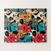 De menigte katten legpuzzel (Horizontaal)