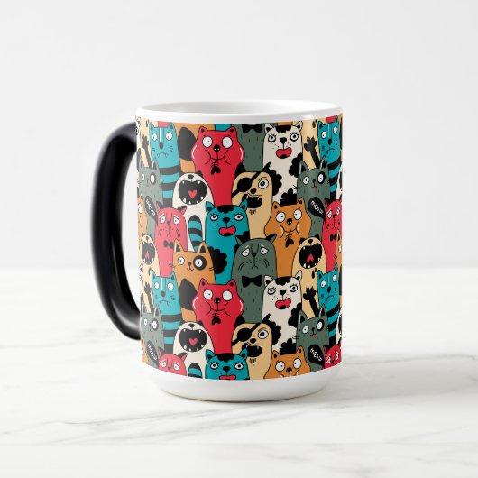 De menigte katten magische mok (Voorkant links)
