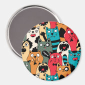 De menigte katten magneet (Voorkant / Achterkant)