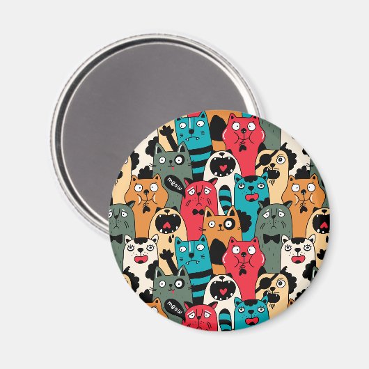 De menigte katten magneet (Voorkant / Achterkant)