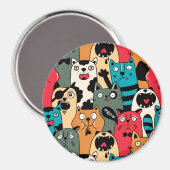 De menigte katten magneet (Voorkant / Achterkant)