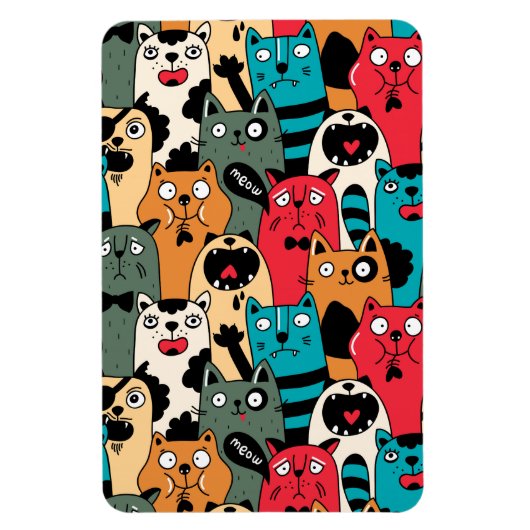 De menigte katten magneet (Verticaal)