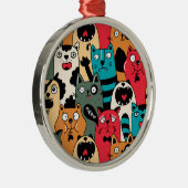 De menigte katten metalen ornament (Rechts)