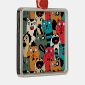 De menigte katten metalen ornament (Rechts)