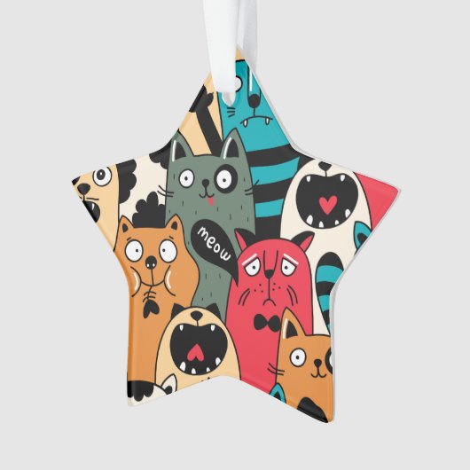 De menigte katten ornament (voorkant)