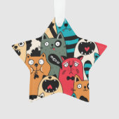 De menigte katten ornament (voorkant)