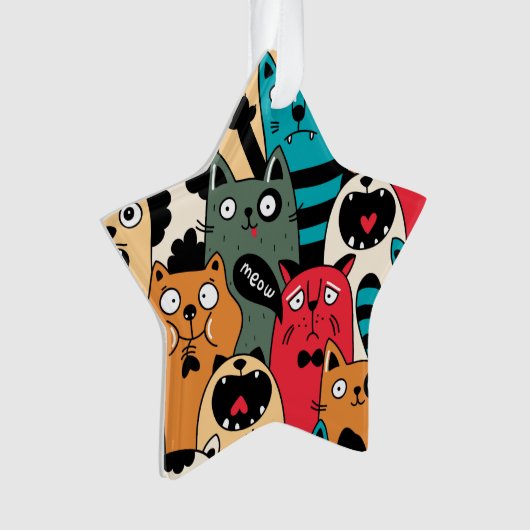 De menigte katten ornament (voorkant)