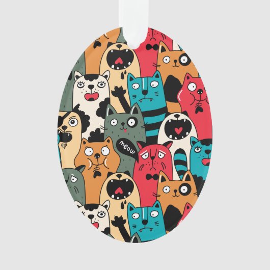 De menigte katten ornament (voorkant)