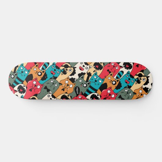 De menigte katten persoonlijk skateboard (Horizontaal)