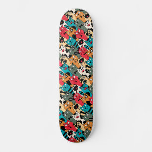 De menigte katten persoonlijk skateboard