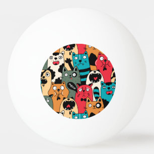 De menigte katten pingpongbal