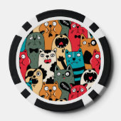 De menigte katten poker chips (Achterkant)