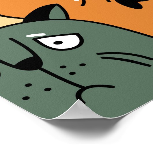 De menigte katten poster (Hoek)