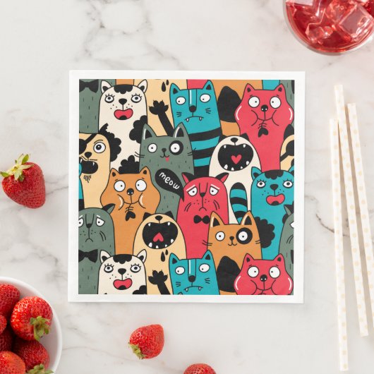 De menigte katten servet (Insitu)