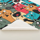 De menigte katten sherpa deken (3/4)