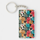 De menigte katten sleutelhanger (Voorkant)