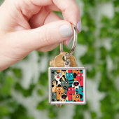 De menigte katten sleutelhanger (Hand)