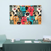 De menigte katten spandoek (Beurs)