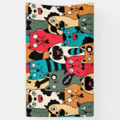 De menigte katten spandoek (Verticaal)