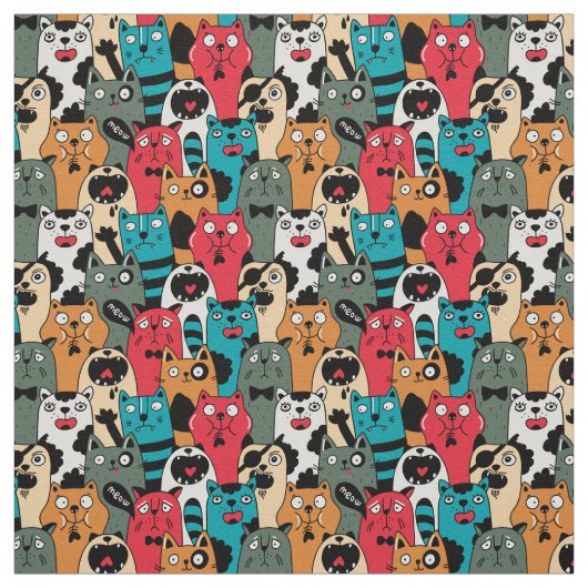 De menigte katten stof (Swatch)