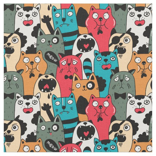 De menigte katten stof (Close Up)