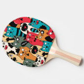 De menigte katten tafeltennisbatje (Zijkant)
