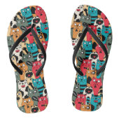De menigte katten teenslippers (Voetbed)
