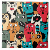 De menigte katten tegeltje (Voorkant)