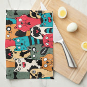 De menigte katten theedoek (Quarter Fold)