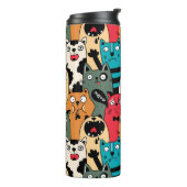 De menigte katten thermosbeker (Gedraaid links)
