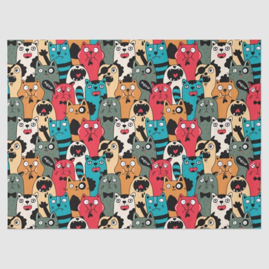 De menigte katten tissuepapier (Voorkant)