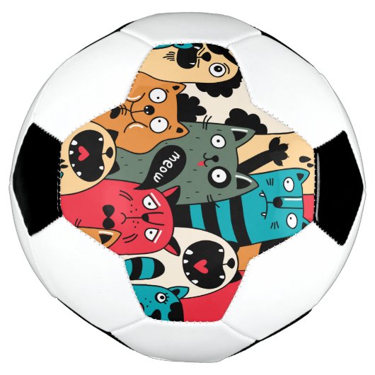 De menigte katten voetbal (Gedraaid)