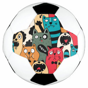 De menigte katten voetbal
