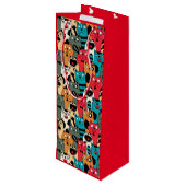 De menigte katten wijn cadeautas (Achterkant Gekanteld)