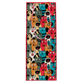 De menigte katten wijn cadeautas (Achterkant)