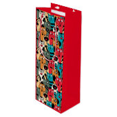 De menigte katten wijn cadeautas (Voorkant Gekanteld)