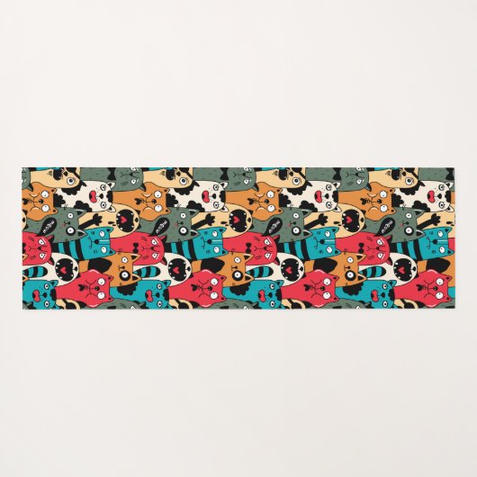 De menigte katten yogamat (Achterkant (horizontaal))