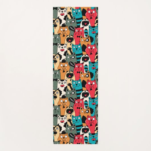 De menigte katten yogamat (Voorkant)