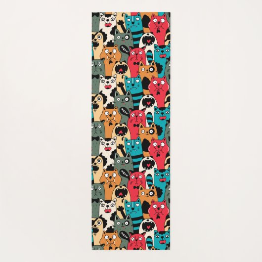 De menigte katten yogamat (Achterkant)